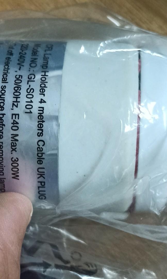 Home Garden Grow Light Bulb Pendant Lead Uk Plug E40 4m Cfl Lamp Light Hanger Holder Hydroponics Seed Starting