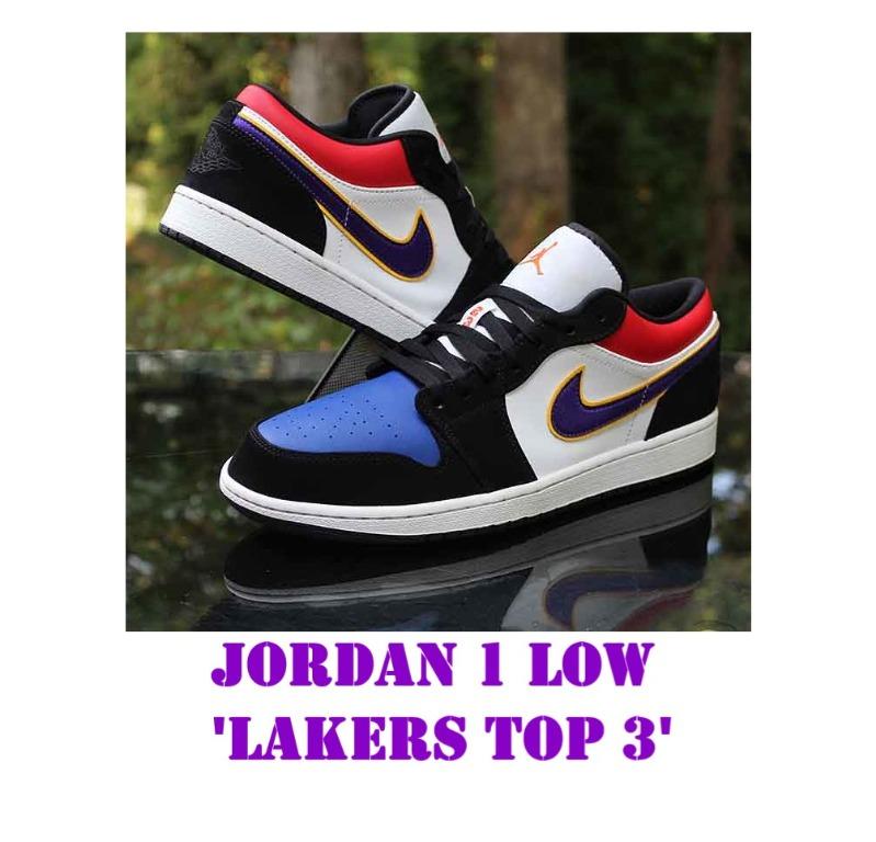 Air Jordan 1 Low Lakers Top 3 Men S Fashion Footwear Sneakers On Carousell