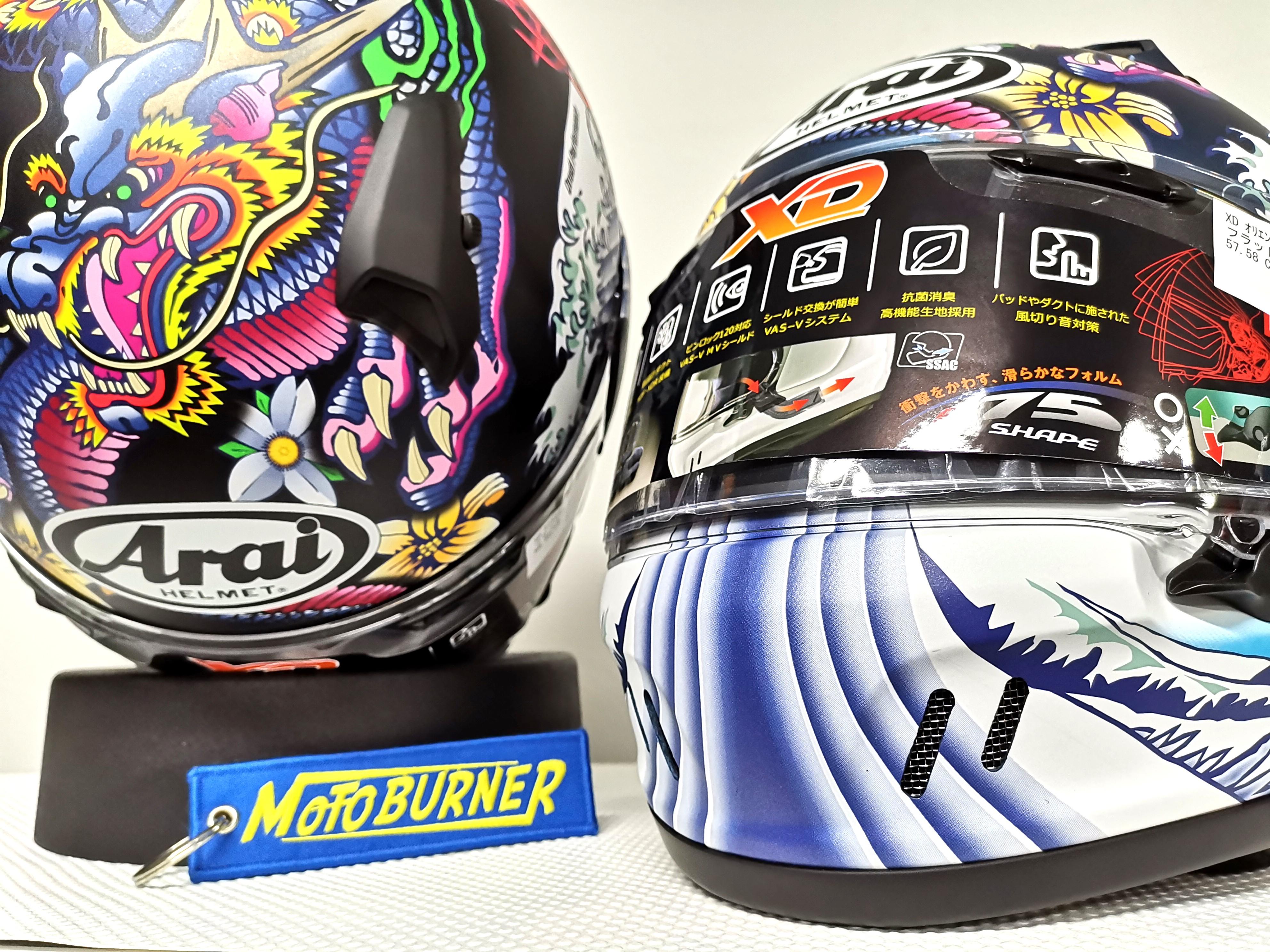 Arai helmets XD oriental (Category: Motorcycle Apparel) located in Singapore. Submitted by stellar_motoburner (Listing ID 280183489, Image 3). Description: JDM Japan Edition..