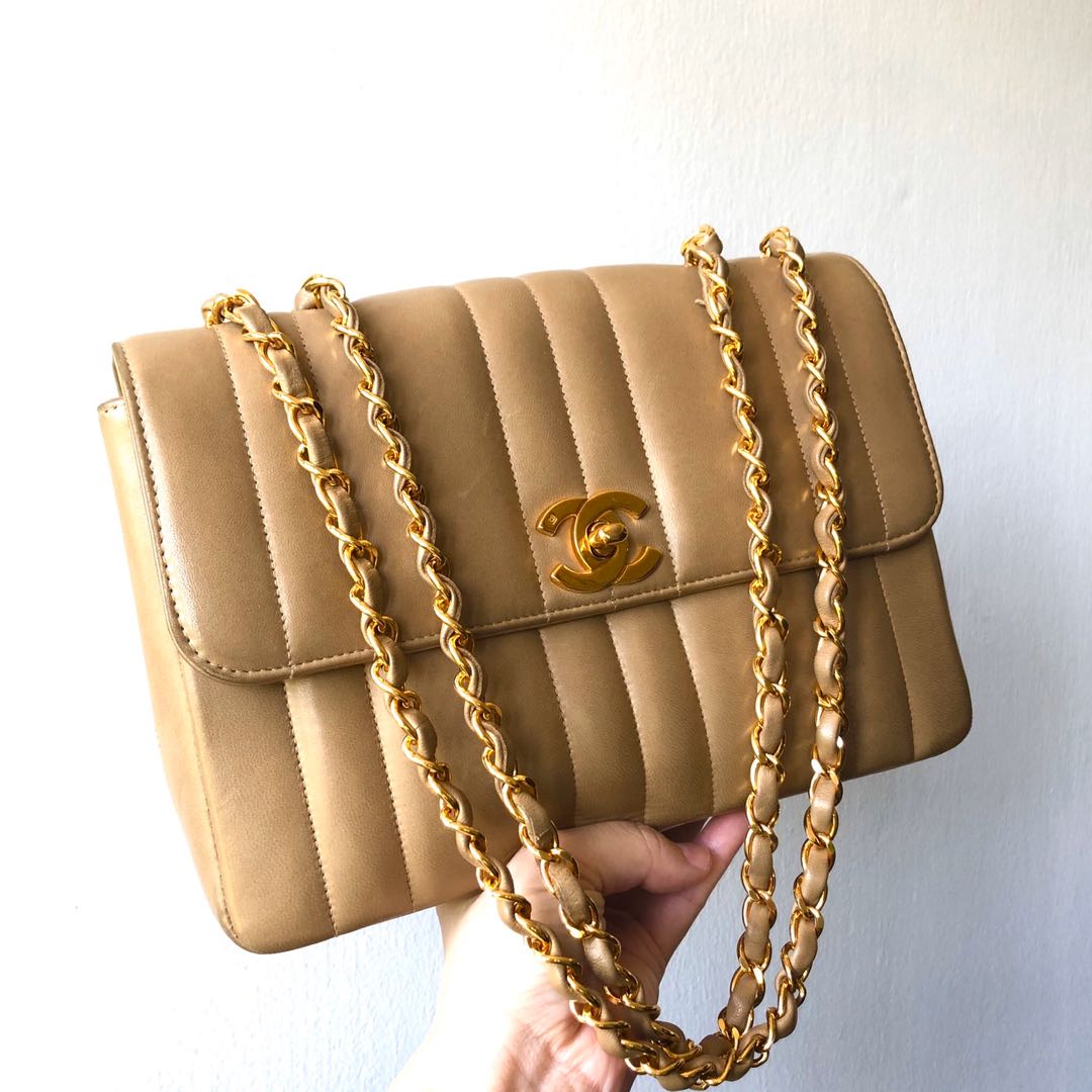Vertical Quilted Classic flap Bag 