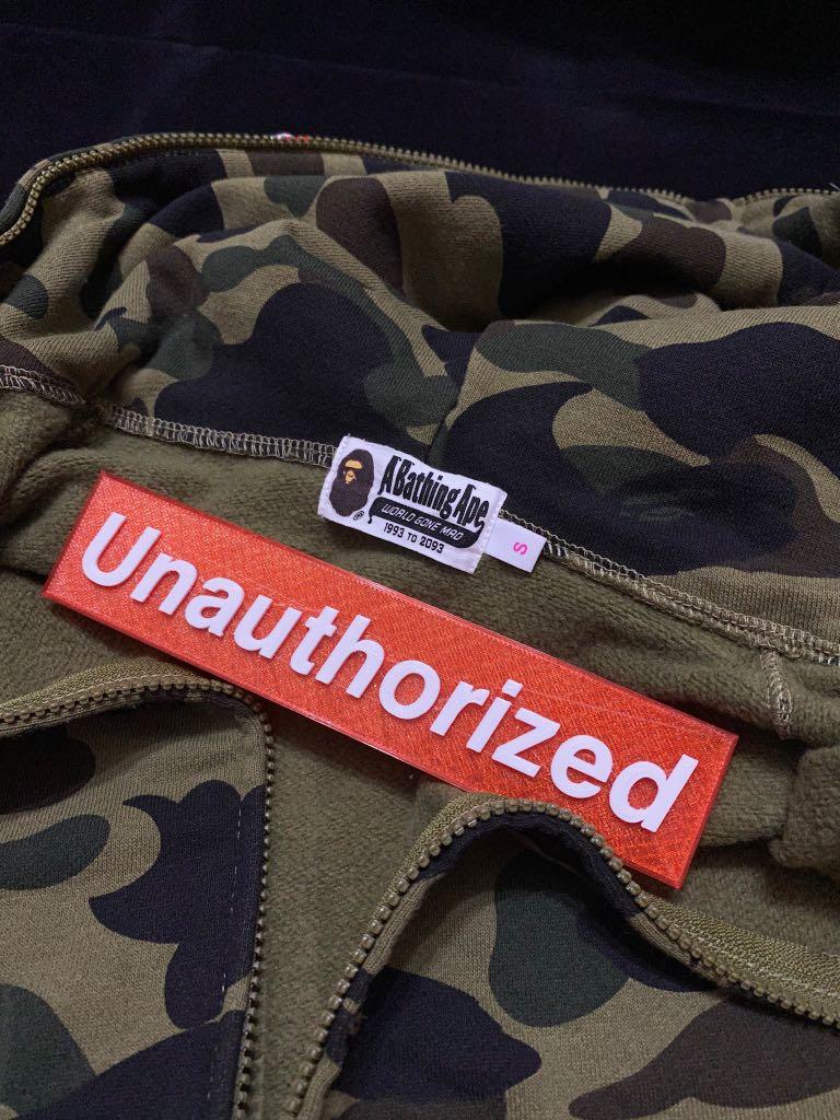 BAPE 1st Green Camo Shark Hoodie, Women's Fashion, Tops