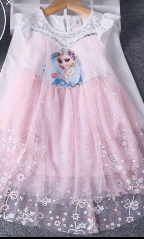 elsa frozen pink dress