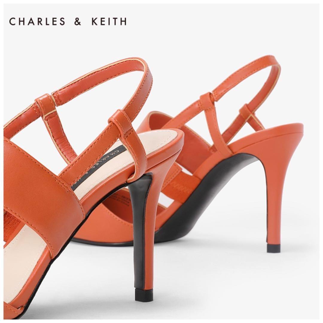 Burnt orange top strappy heels