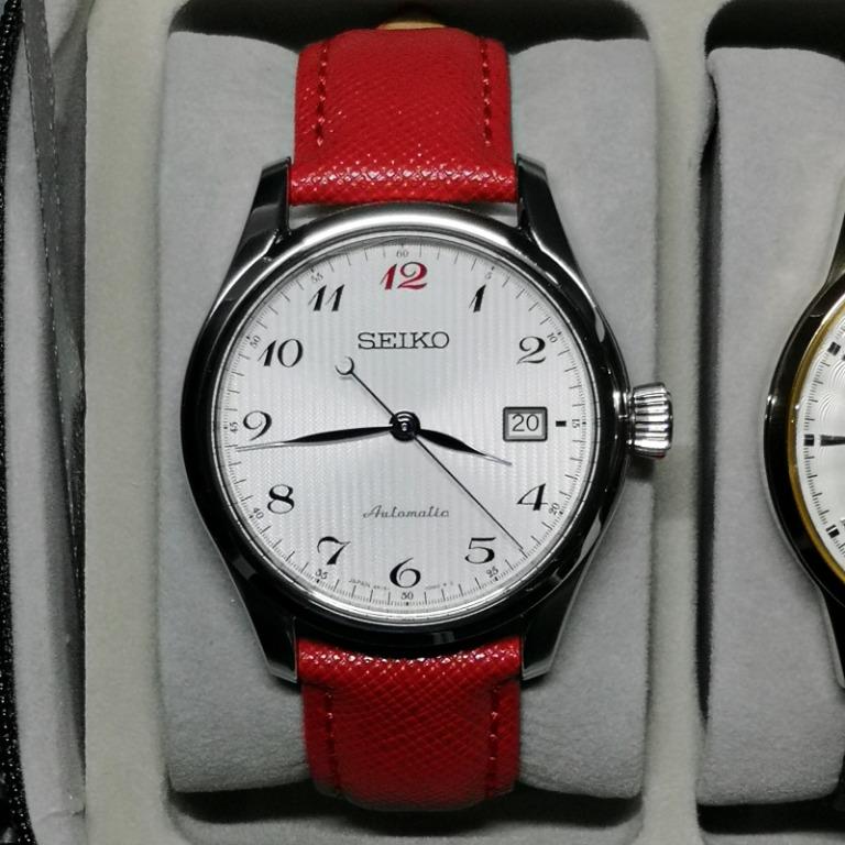 Collectible SEIKO RED 12 Presage SPB039J SARX041 6R15 Automatic with Breguet numerals