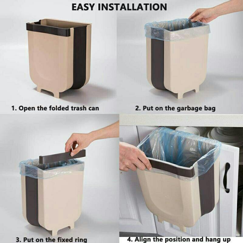 COLLAPSIBLE TRASHBIN (Category: Laundry Baskets) located in Manila. Submitted by christimjose09 (Listing ID 280032580, Image 2). Description: Product details: ✔️Unique folding wall mounted design, very suitable for kitchen cabinet within 2.2 cm thickness. ✔️Large caliber, more convenient for you to sweep all the wastes on the cooking bench or table. ✔️Easy to open and close. Just press and pull. Save space when folding. ✔️There is a fixed bracket