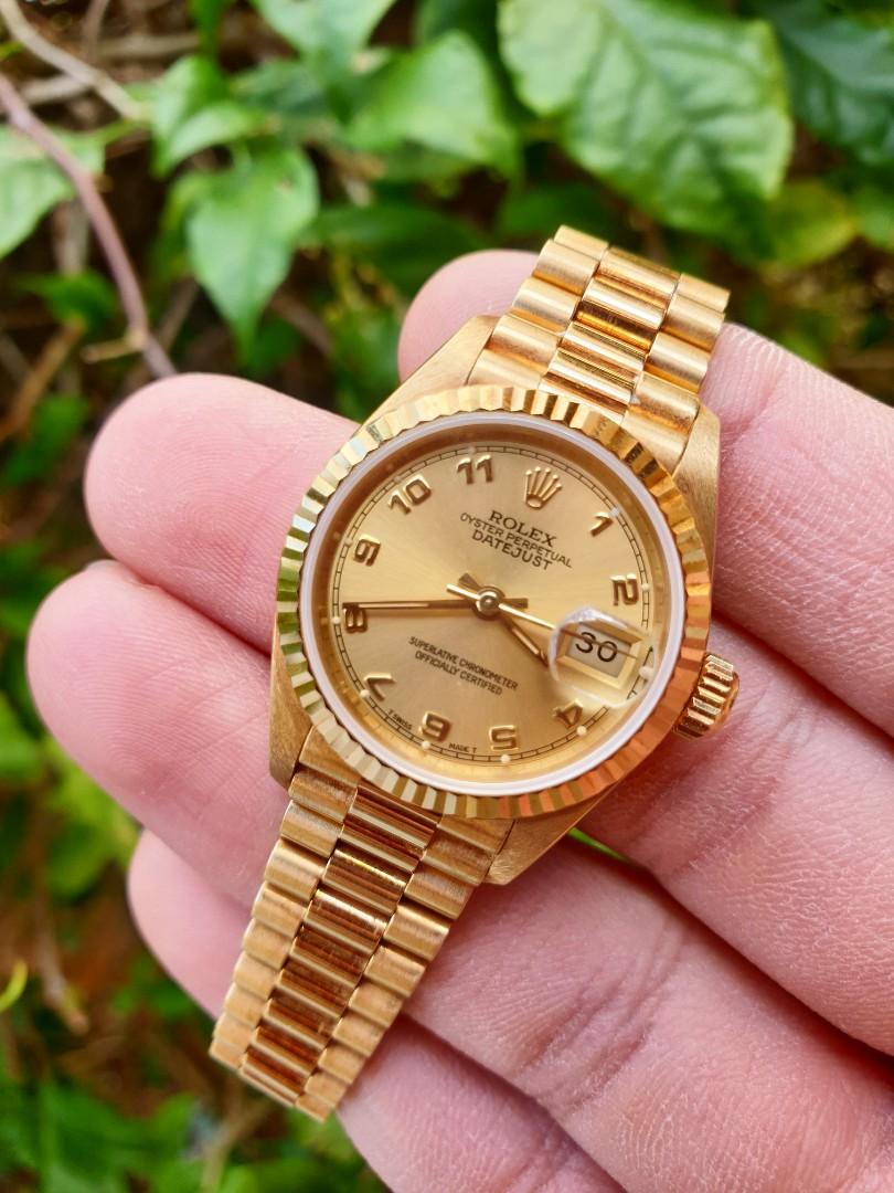 Full Complete Set Full Gold Rolex Ladies Datejust Ref. 69178