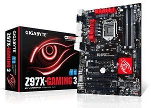 GA-Z97X-Gaming 3 Audio Noise Guard with LED path lighting (Category: Microphones) located in Quezon City. Submitted by parabellum_outlet (Listing ID 280077372, Image 1). Description: Supports 4th and 5th Generation Intel® Core™ processors Creative SoundBlaster X-Fi MB3 gaming audio suite Audio Noise Guard with LED path lighting Realtek ALC1150 115dB SNR HD Audio with Built-in rear audio amplifier Killer™ E2200 gaming networking platform Extreme m