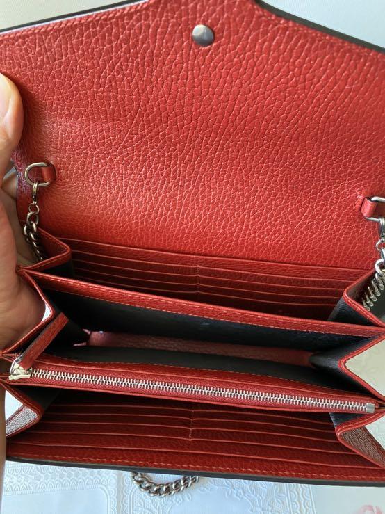 gucci dionysus wallet on chain red