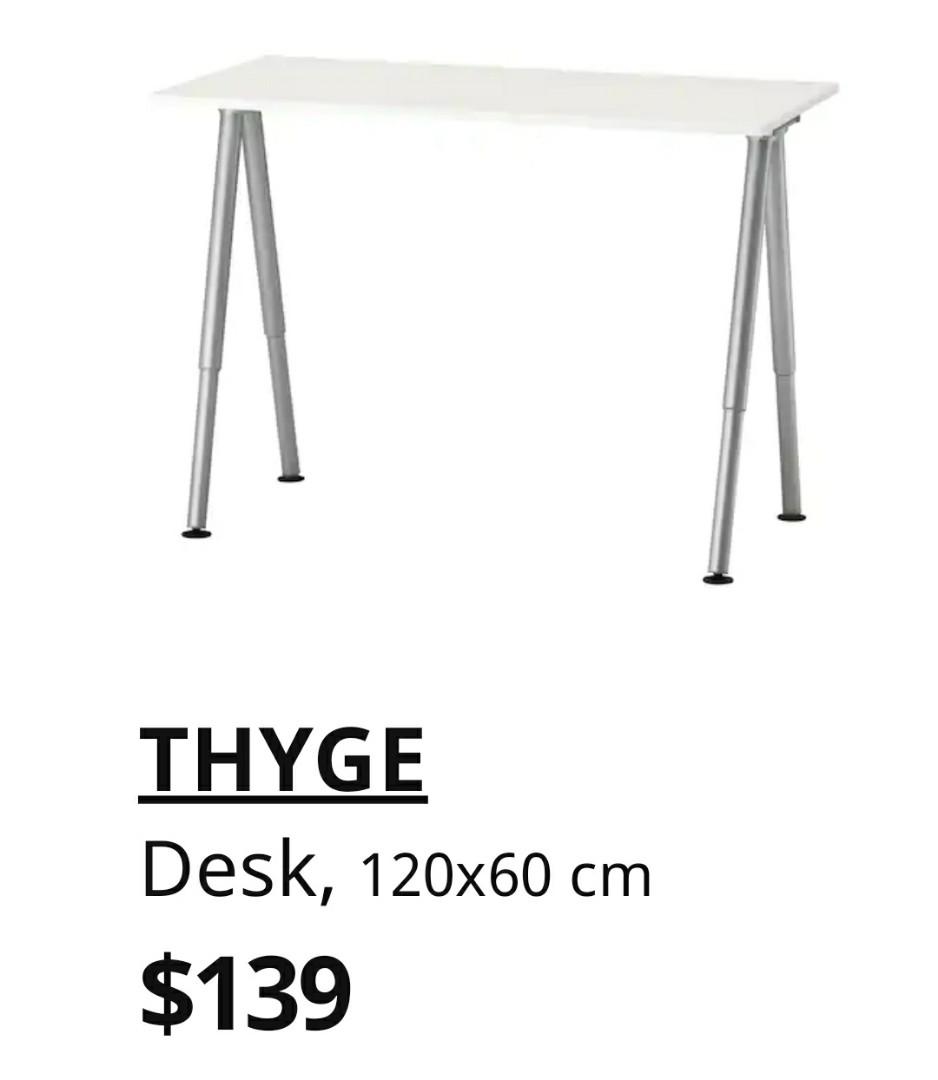 IKEA Study Table and Chair, Furniture, Tables & Chairs on Carousell