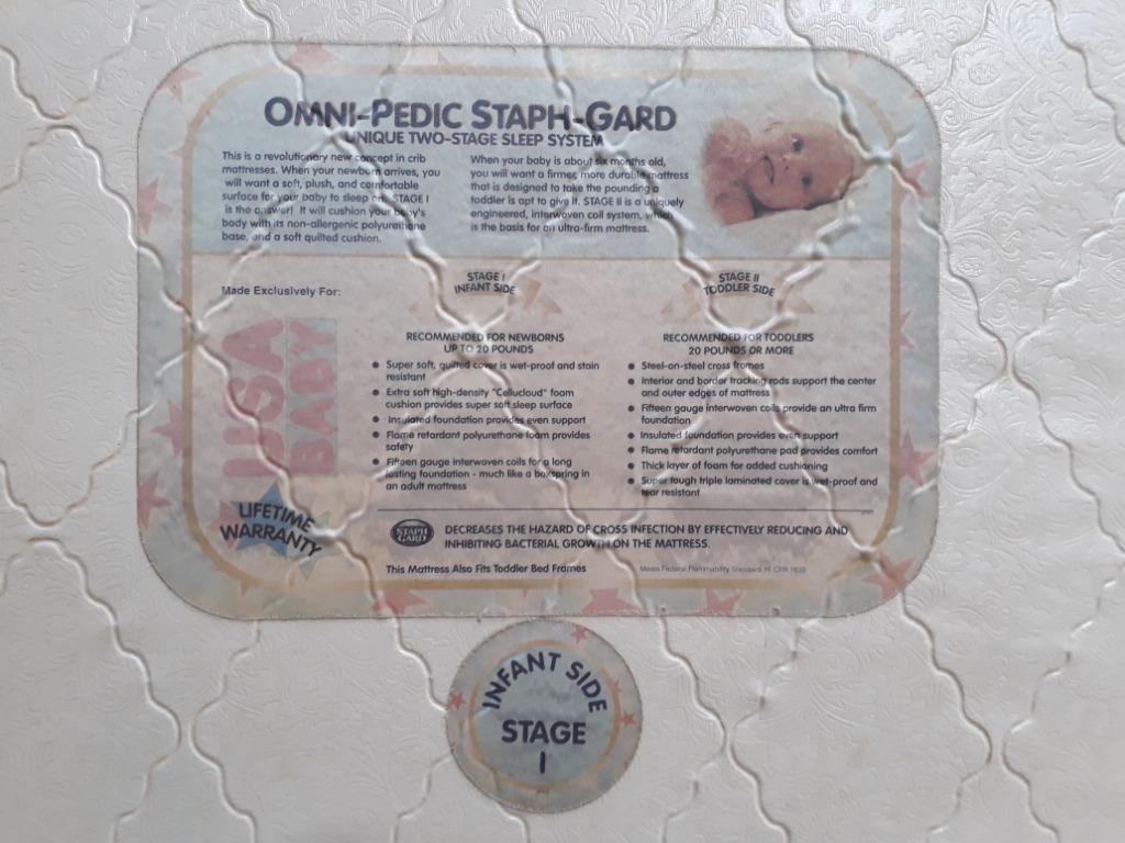 omni-pedic staph-guard crib mattress