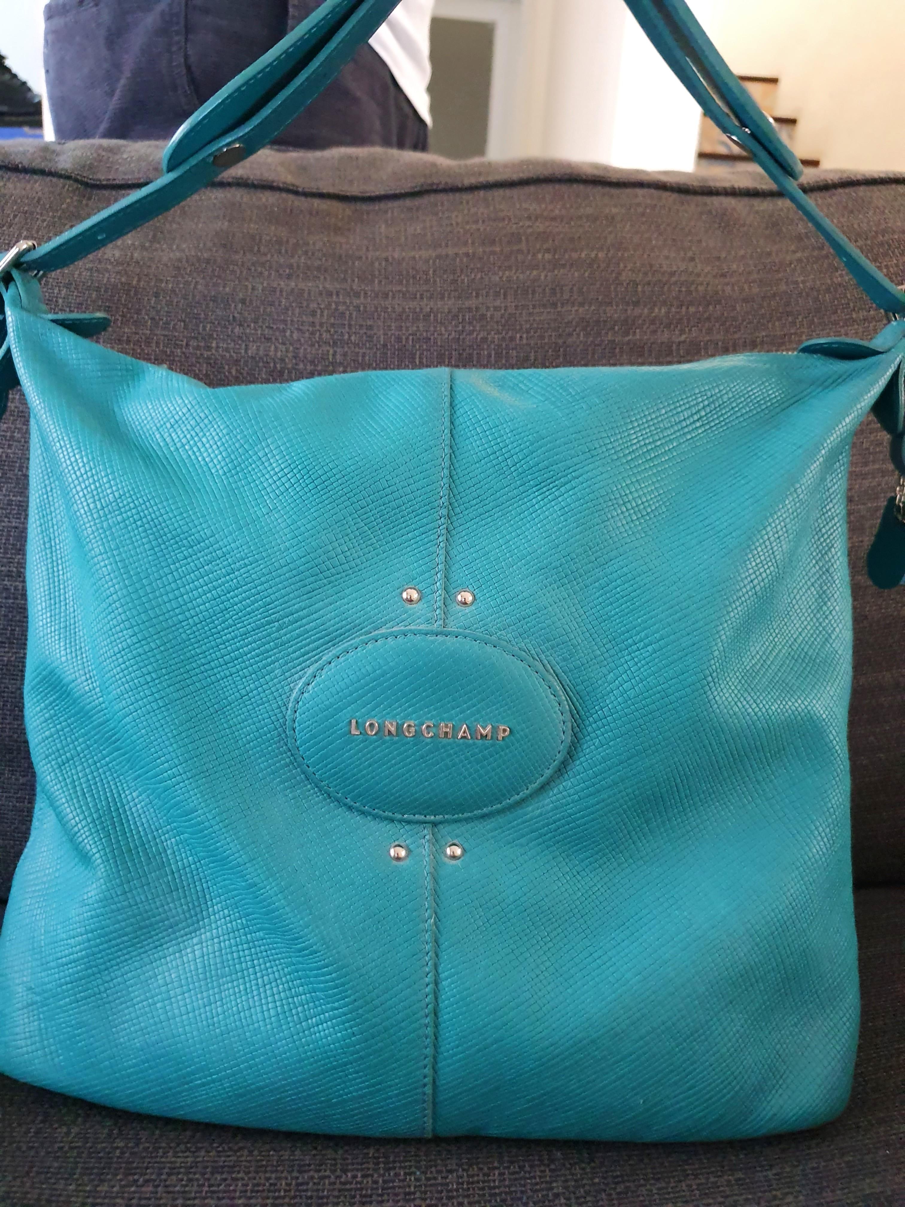 Longchamp quadri sale leather hobo bag