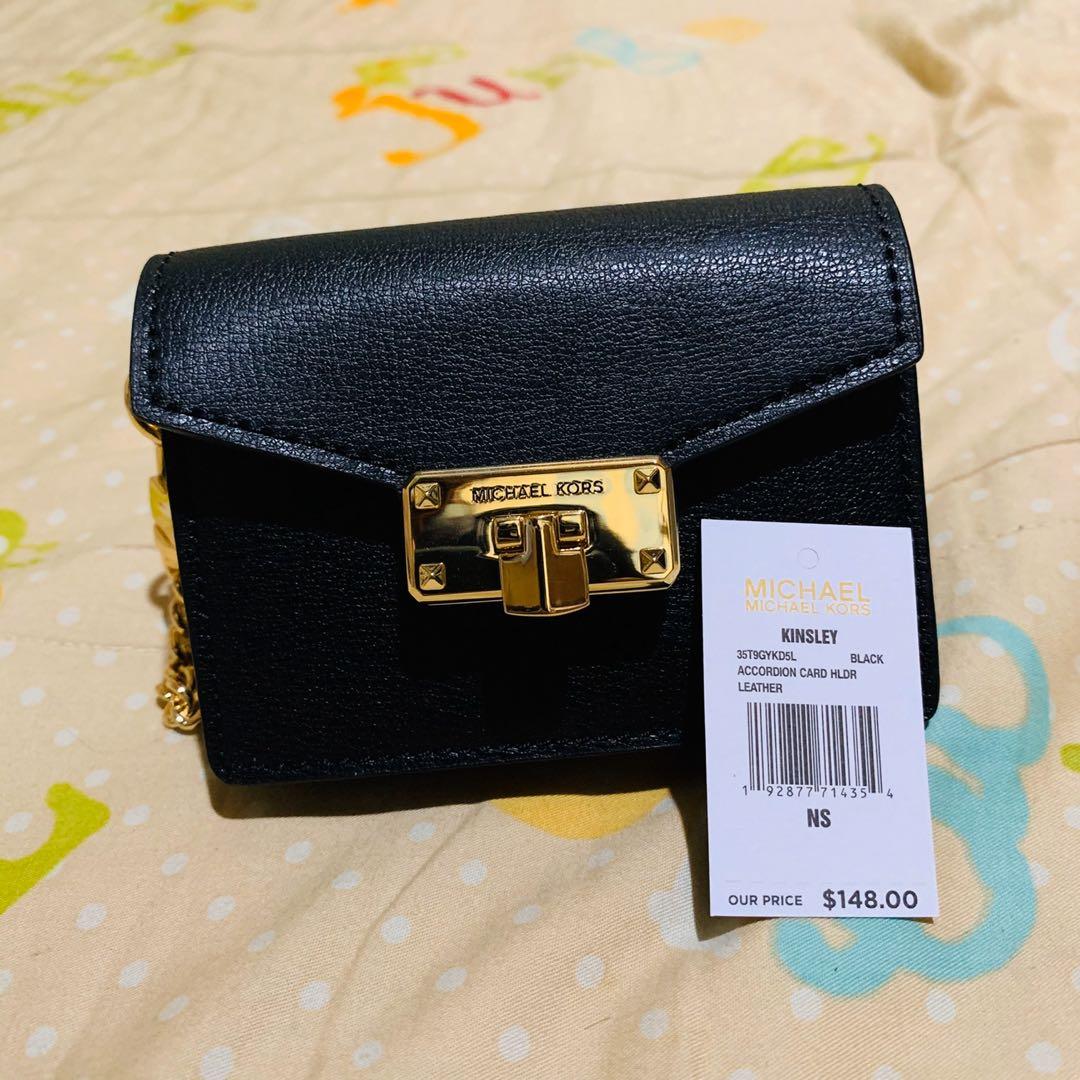 Michael Kors MK Kinsley Accordion Card Case, Luxury, Bags & Wallets on
