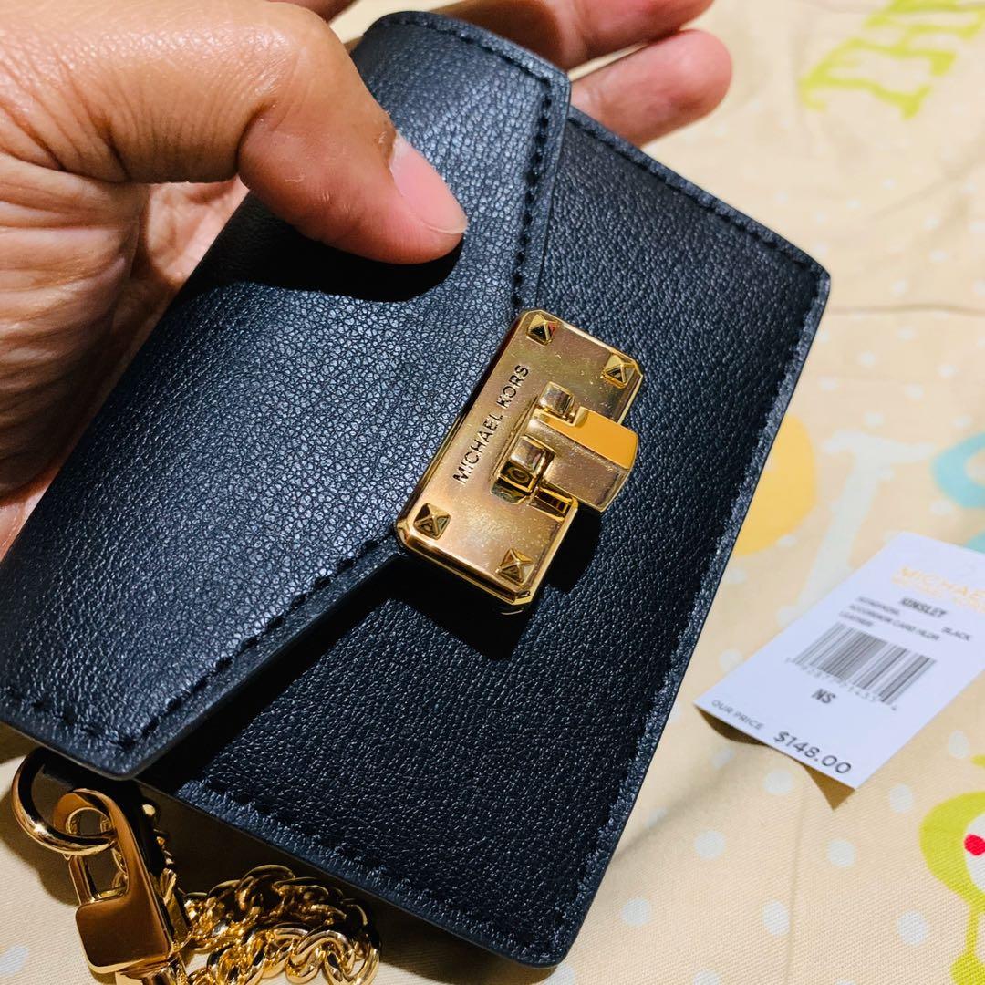 Michael Kors MK Kinsley Accordion Card Case, Luxury, Bags & Wallets on