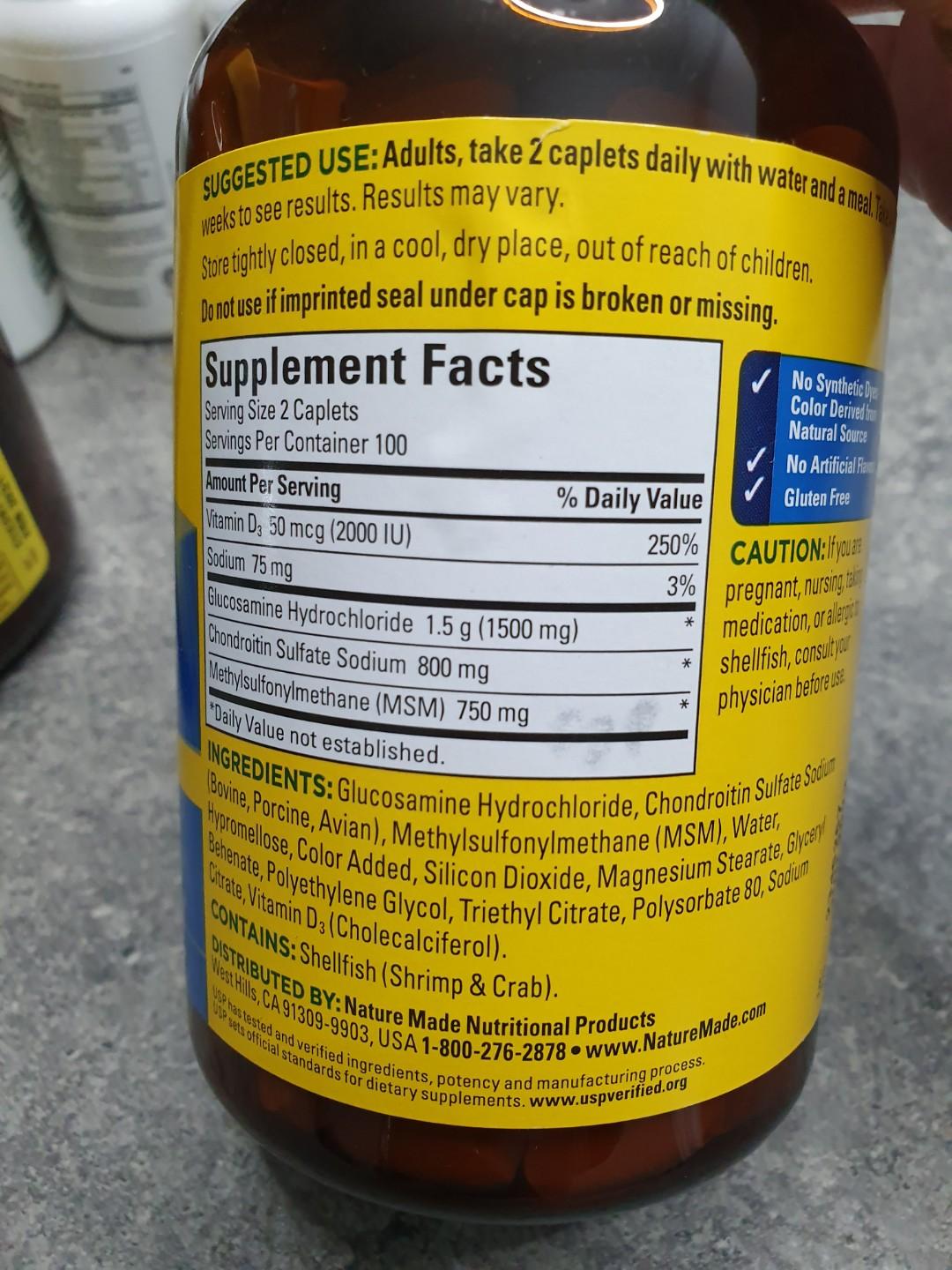 Nature Made Triple Flex Triple Strength, Glucosamine & Chondroitin, 200 ...