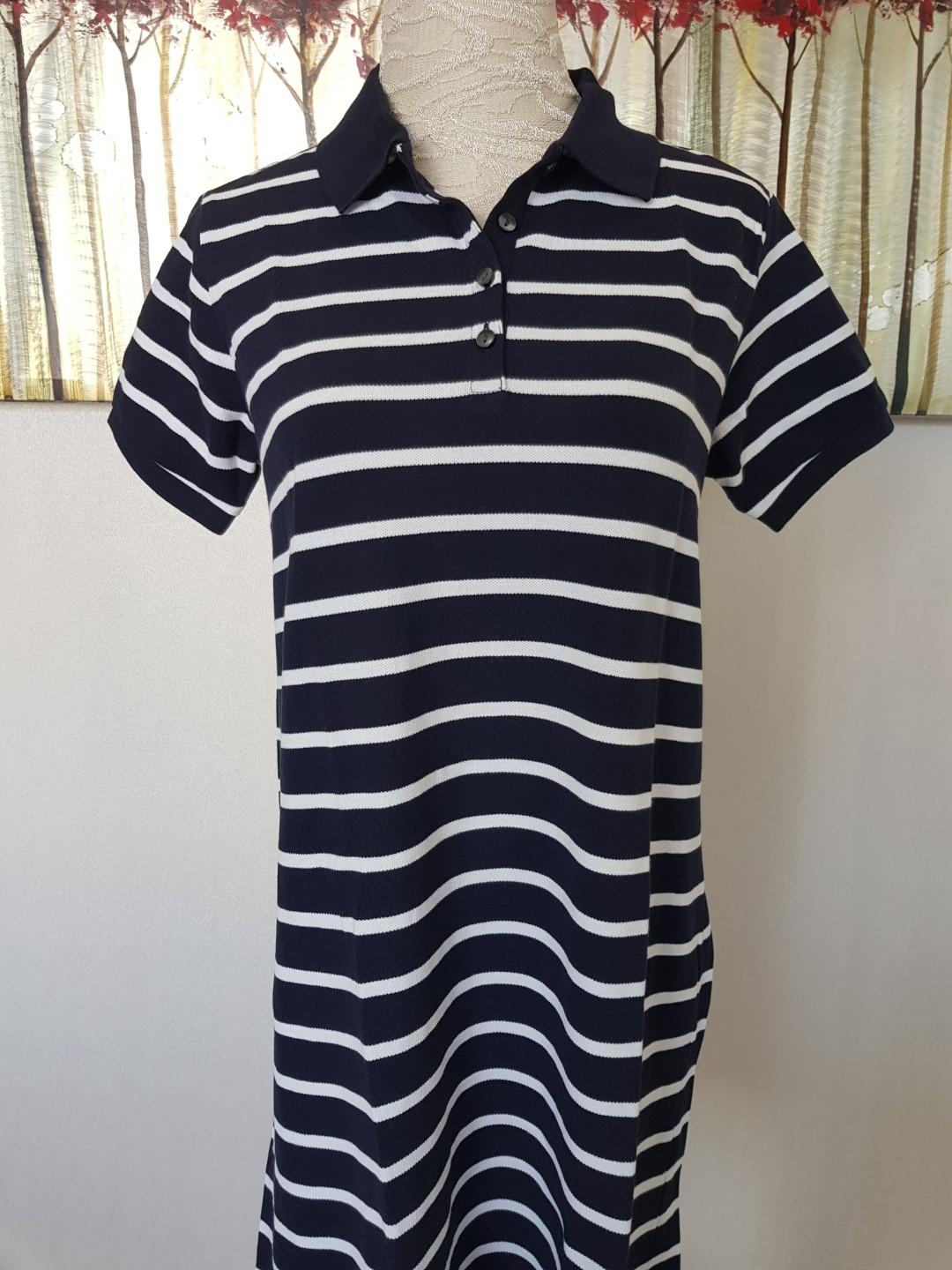 NEW MUJI Navy Blue Polo Dress with ...