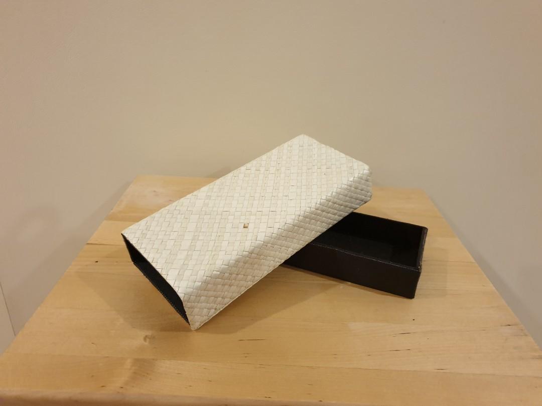 Rectangle Pencil Case (Category: Other Stationery & Craft) located in Singapore. Submitted by luckyquack (Listing ID 280163788, Image 2). Description: W19.5 D9 H3.5cm Straw Pencil Case, Woven Pencil Case, Pandan Pencil Case Can use for decoupage.