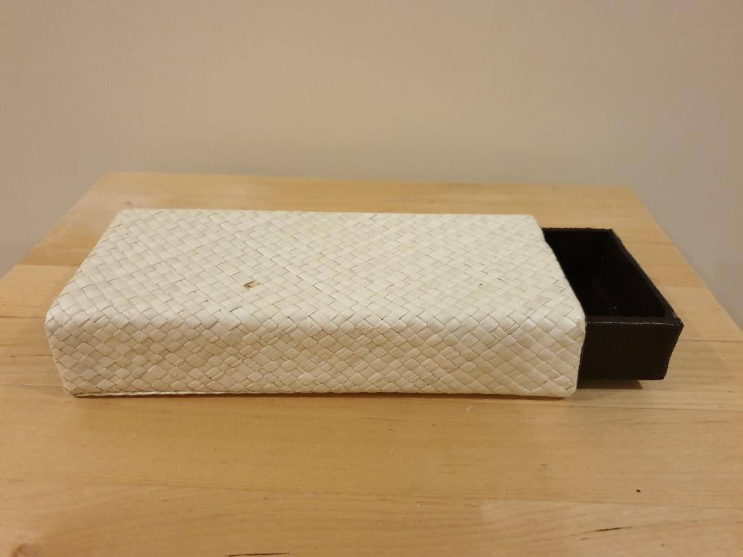 Rectangle Pencil Case (Category: Other Stationery & Craft) located in Singapore. Submitted by luckyquack (Listing ID 280163788, Image 1). Description: W19.5 D9 H3.5cm Straw Pencil Case, Woven Pencil Case, Pandan Pencil Case Can use for decoupage.