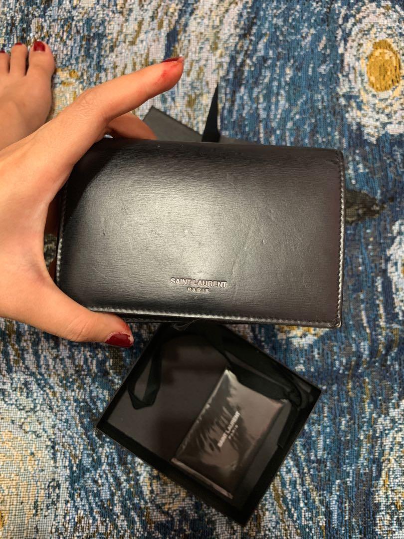 Saint laurent fragments flap wallet top