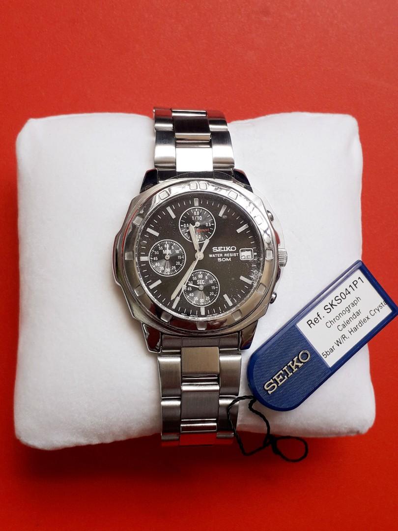 SEIKO V657 - 9010 日曆、計時手錶, 名牌, 手錶- Carousell