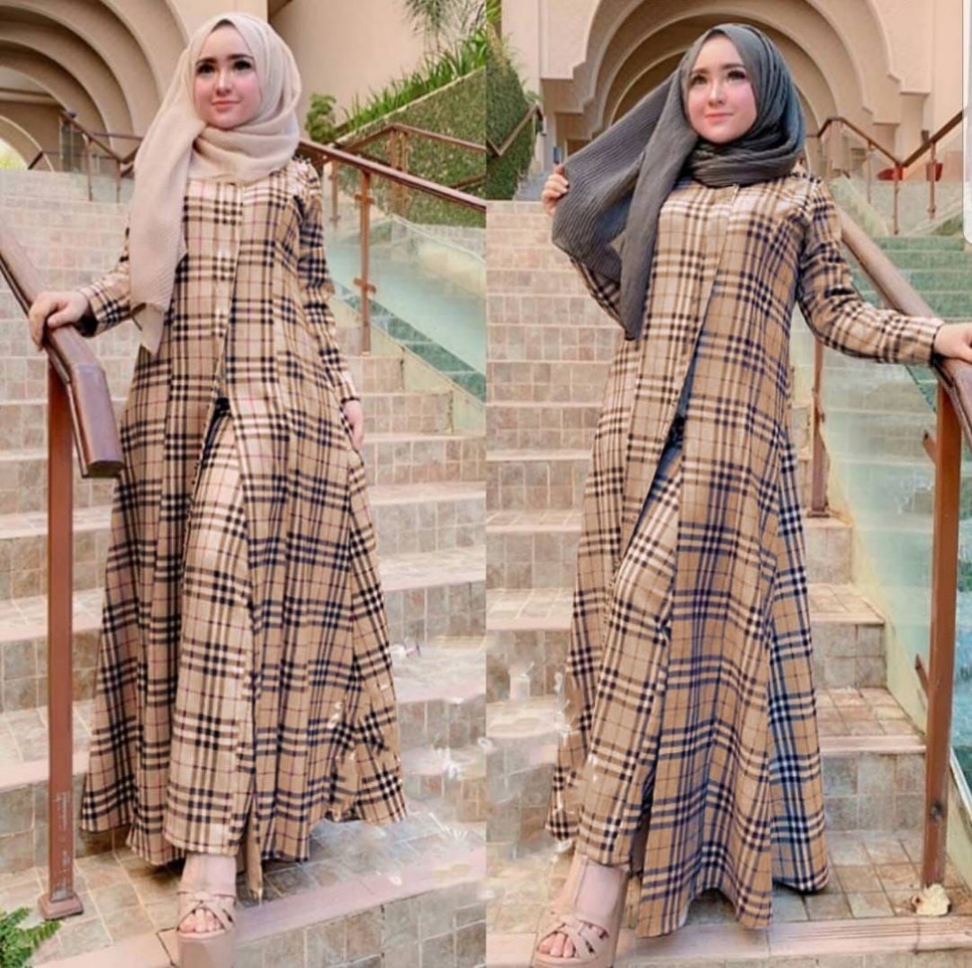 Set Hijab Luxury Burberry, Women's Fashion, Dresses & Sets, Traditional &  Ethnic wear on Carousell