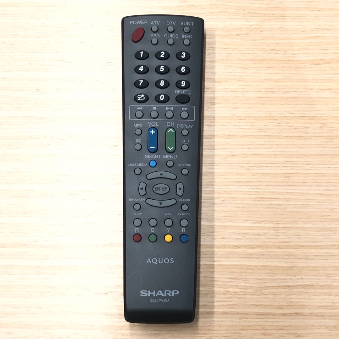 Sharp 聲寶 AQUOS 電視 遙控器 TV Remote Control 電視 遙控 GB201WJSA, 電視及其他電器 , 電視