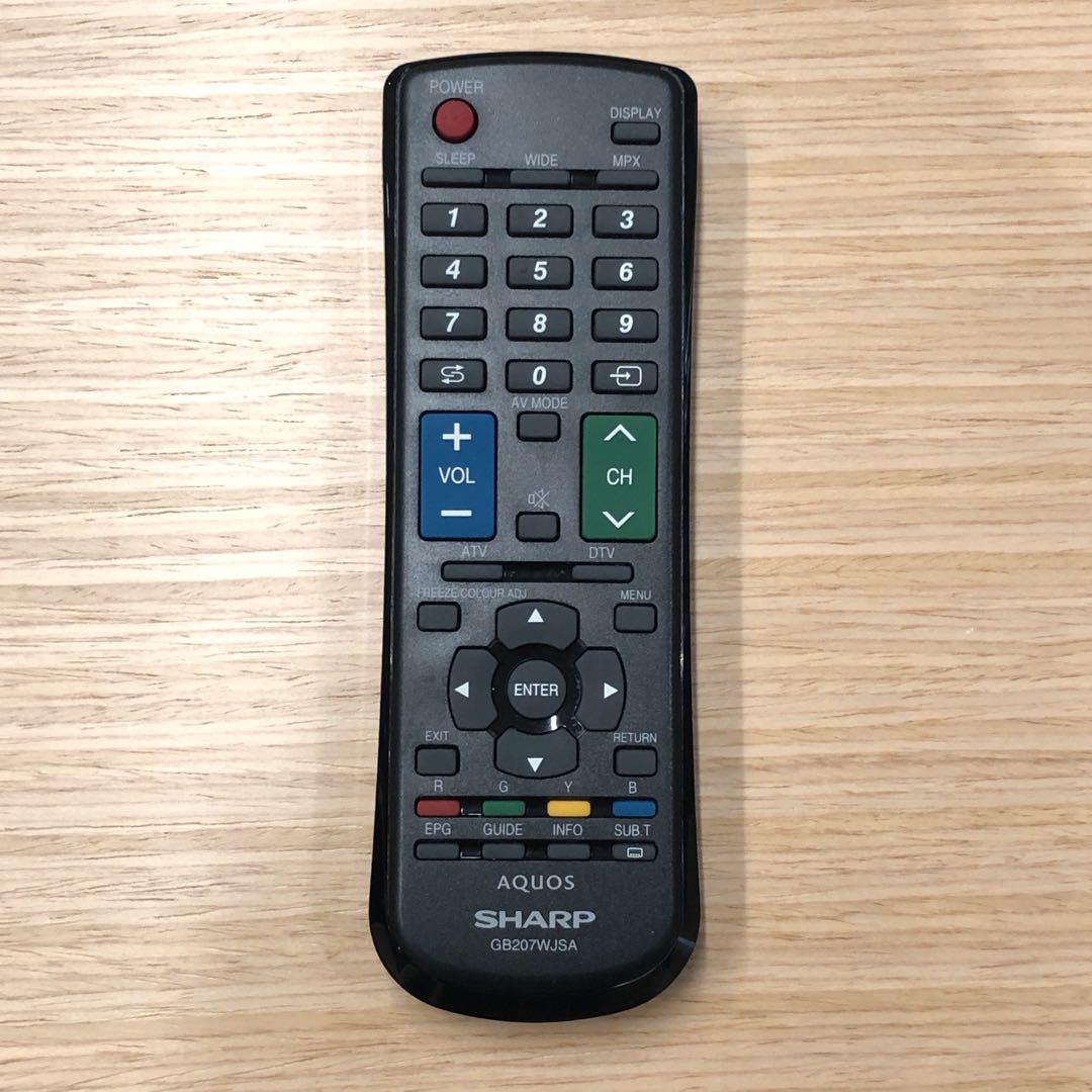 Sharp 聲寶 AQUOS 電視 遙控器 TV Remote Control 電視 遙控 GB207WJSA, 家庭電器, 電視 & 其他