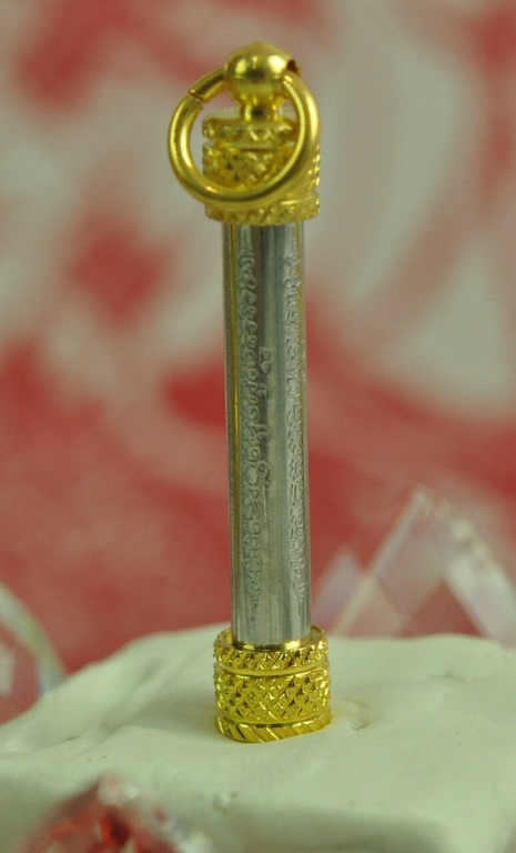 Yant 5 Row Powerful Amulet Holy Thai Buddha Silver Magic Tattoo