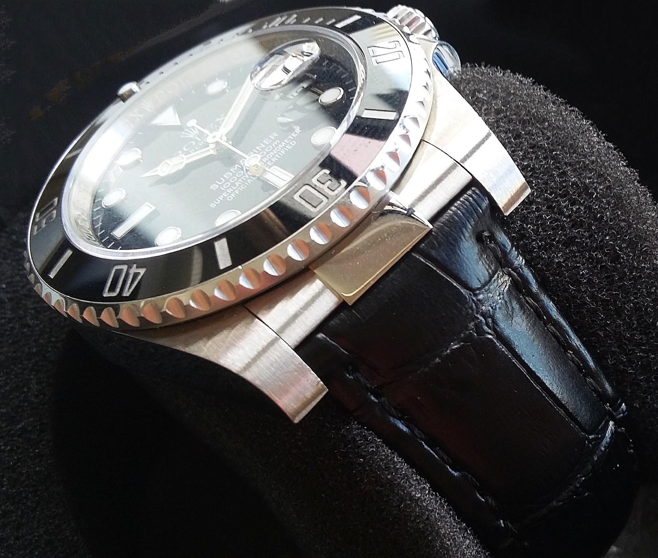 Rolex submariner hotsell leather strap price