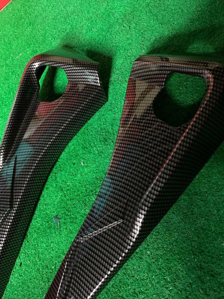 Aerox footrest carbon fiber, Motorcycles, Motorcycle Accessories on