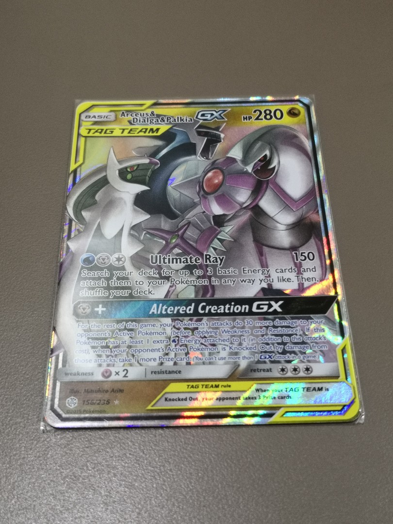 Arceus Dialga Palkia Tag Team GX Pokemon Card Game TCG, Toys & Games