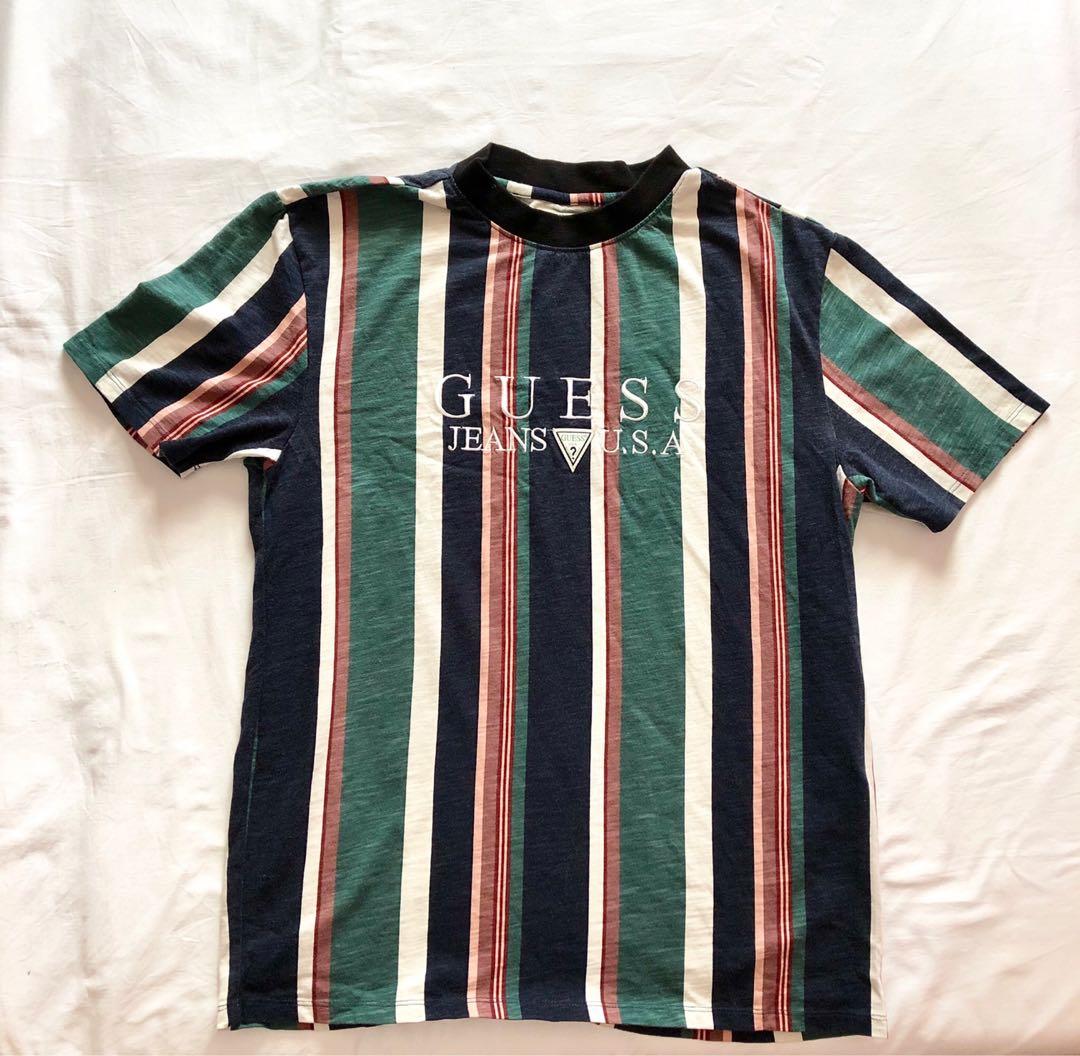 Guess david sayer stripe tee top pink