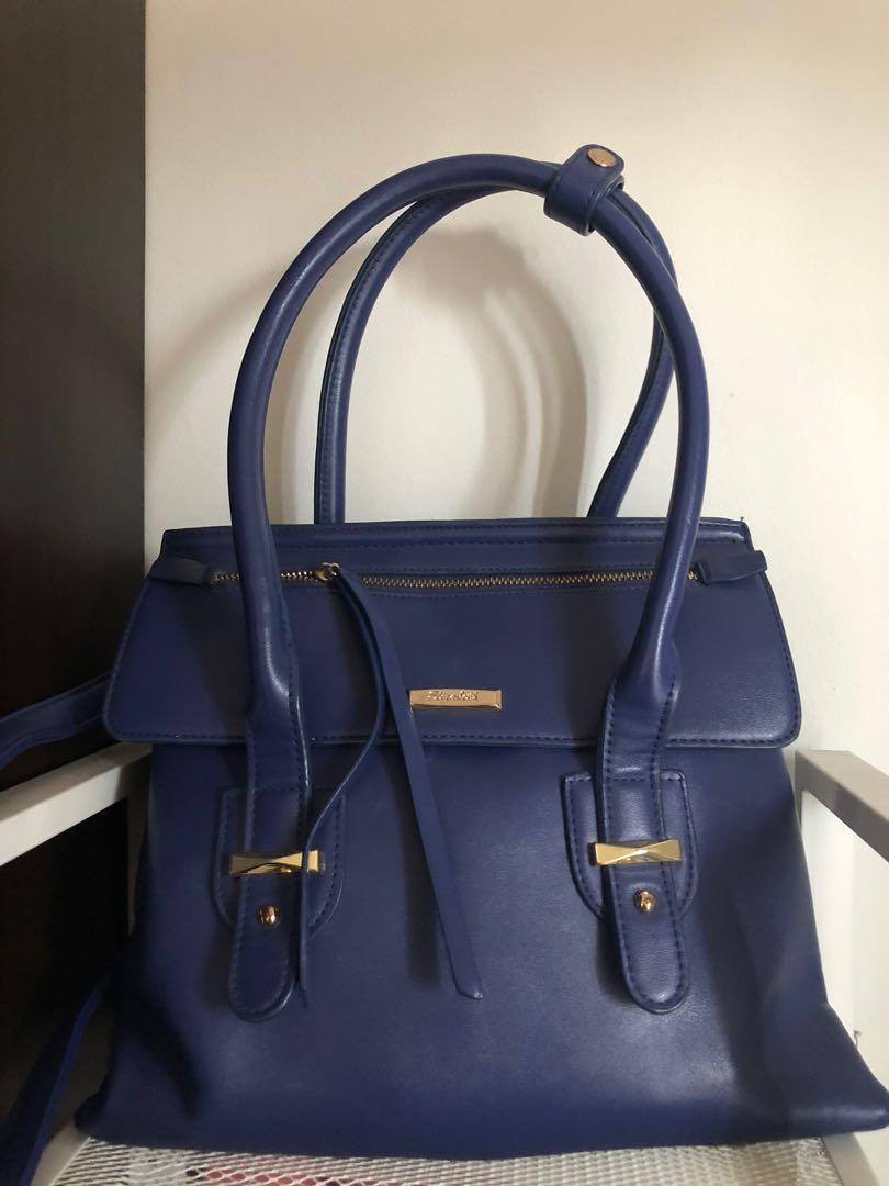Blue Bag Elizabeth Fesyen Wanita Tas Dompet Di Carousell