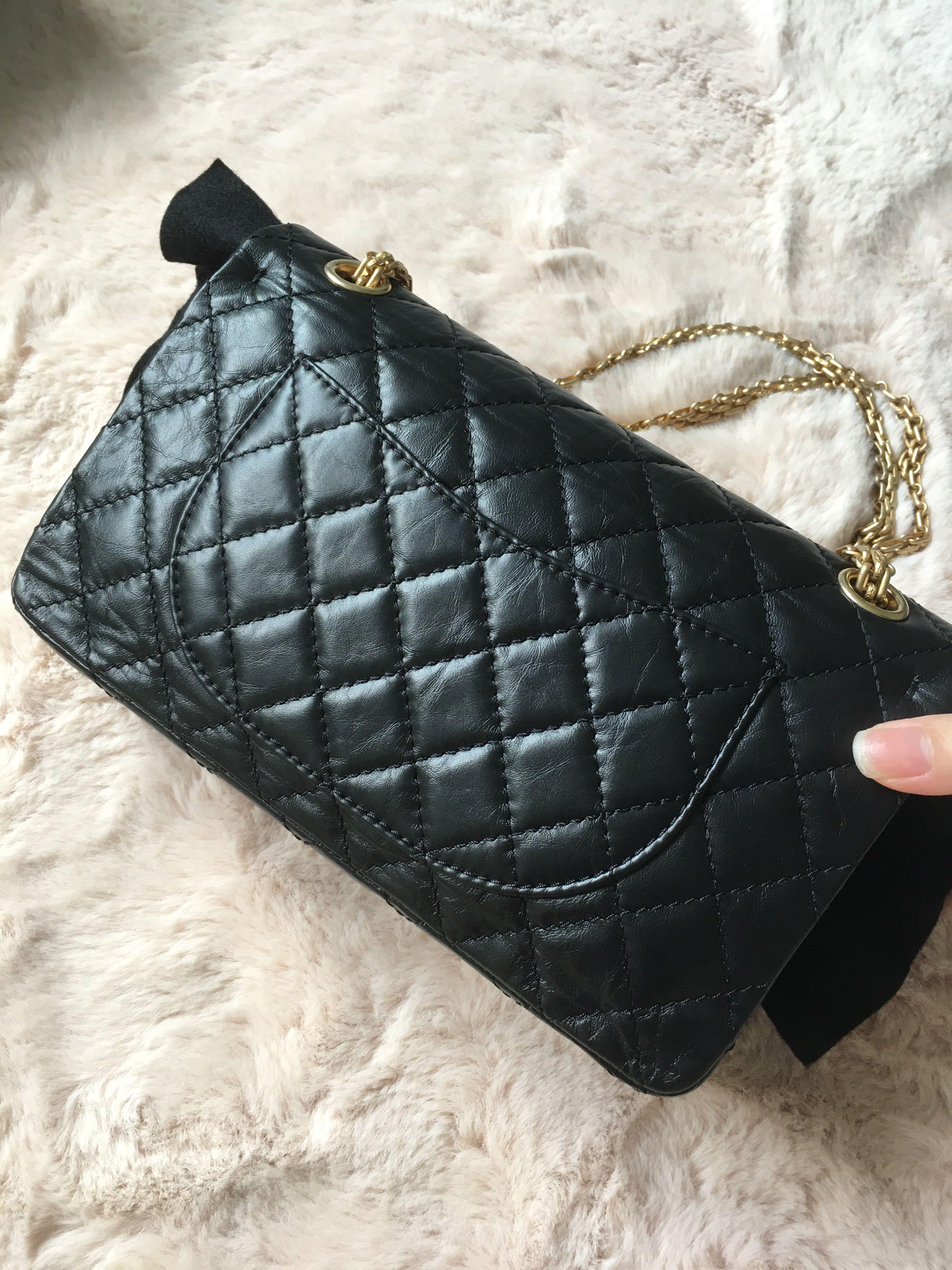 Chanel Reissue 2.55 Chevron Small 225 Classic Flap, Luxury, Bags & Wallets  on Carousell