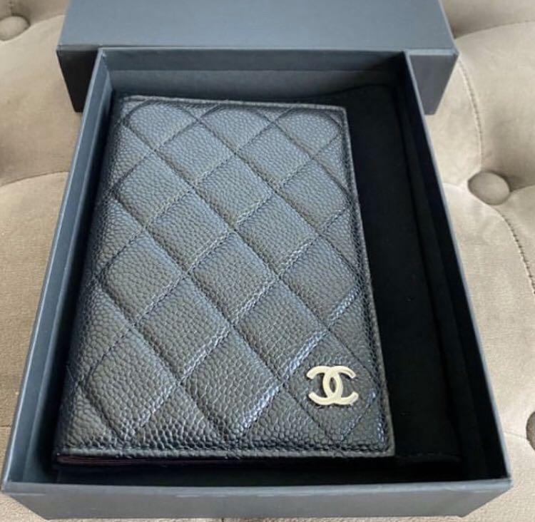 Channel Black Passport Holder Case from EUROPE, Luxury, Bags & Wallets