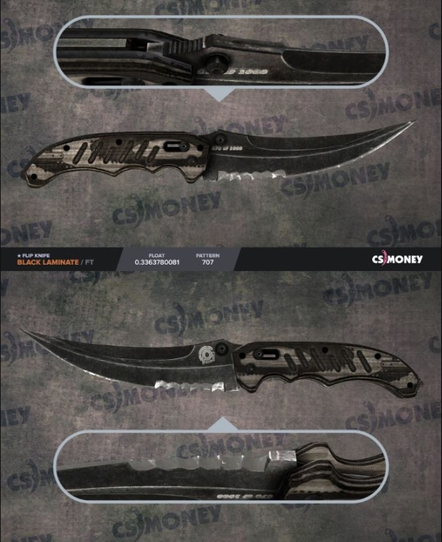 Csgo Flip Knife Black Laminate Ft Toys Games Video Gaming In Game Products On Carousell