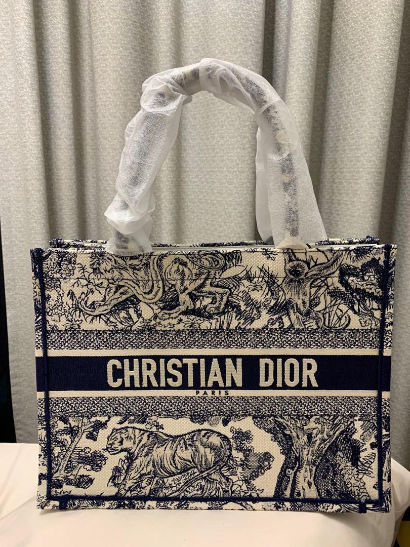 dior small book tote toile de jouy
