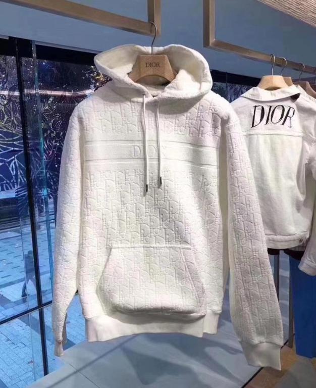 dior hoodie white