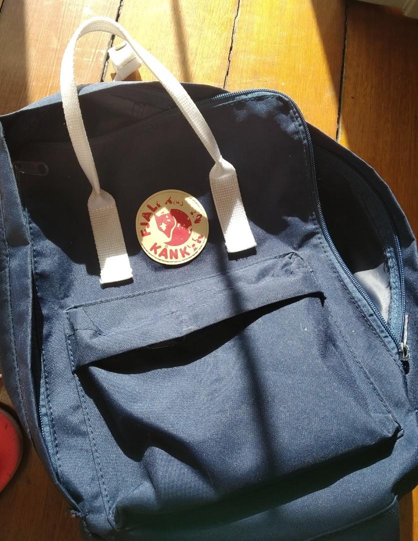 Fjallraven Kanken Navy White Classic Backpack Women s Fashion Bags Wallets Backpacks on Carousell