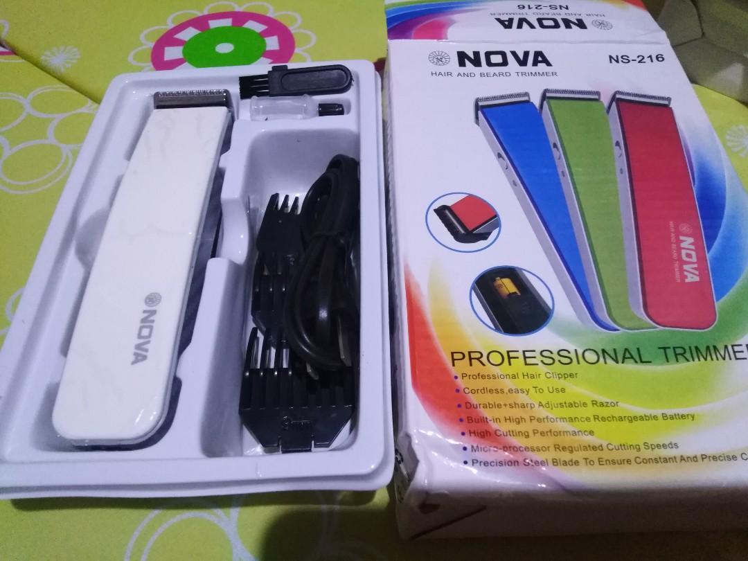 FLASH SALE! Brandnew NOVA Rechargeable Hair Clipper Trimmer set with  accessories COD, Beauty & Personal Care, Men's Grooming on Carousell