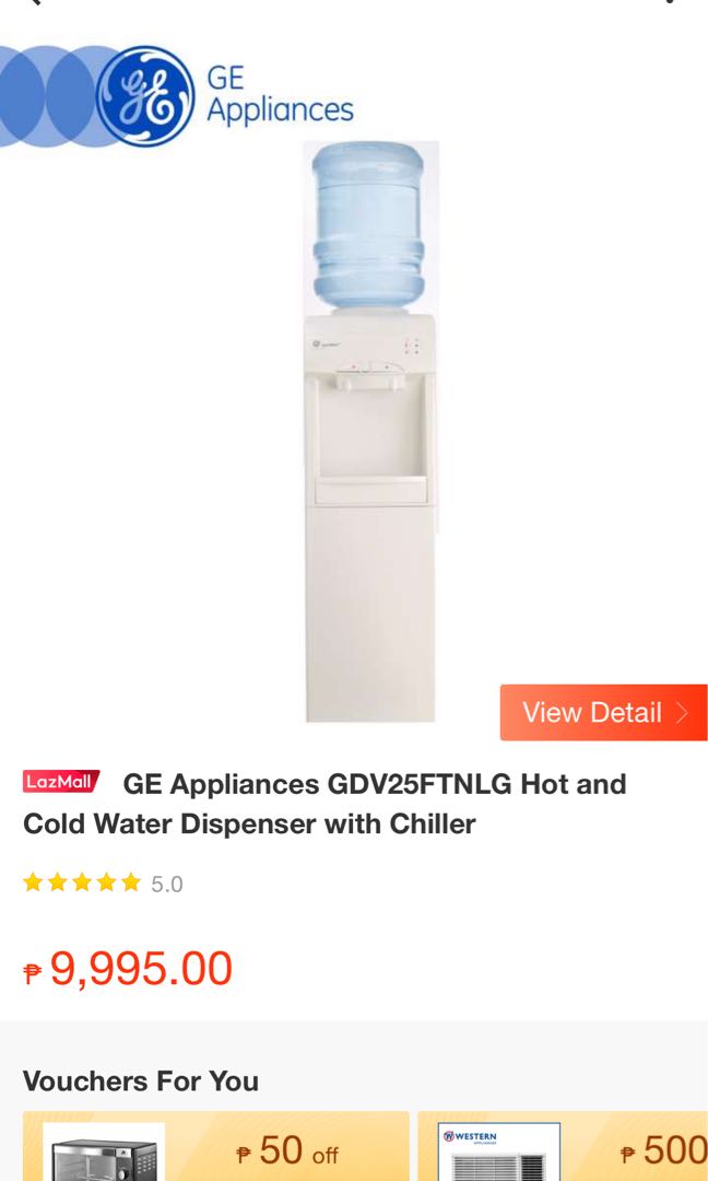 ge hot and cold water dispenser