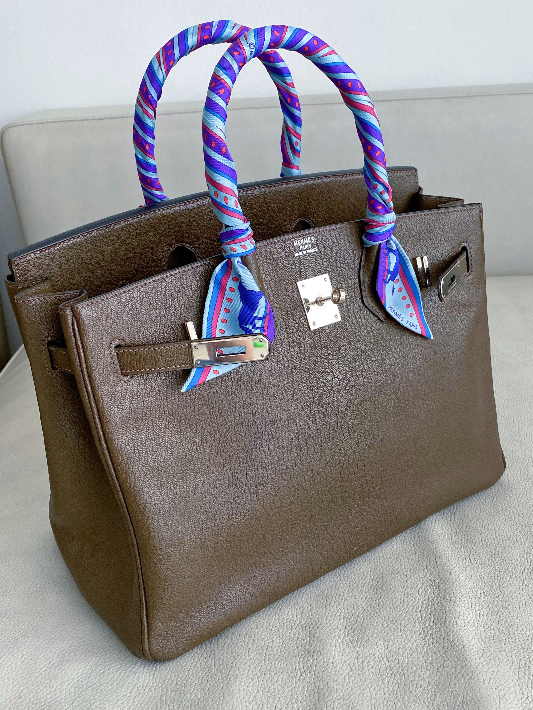 Hermes Birkin 35 Vert Olive Green Chevre Luxury Bags Wallets