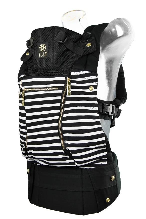 Lillebaby black shop and white stripe
