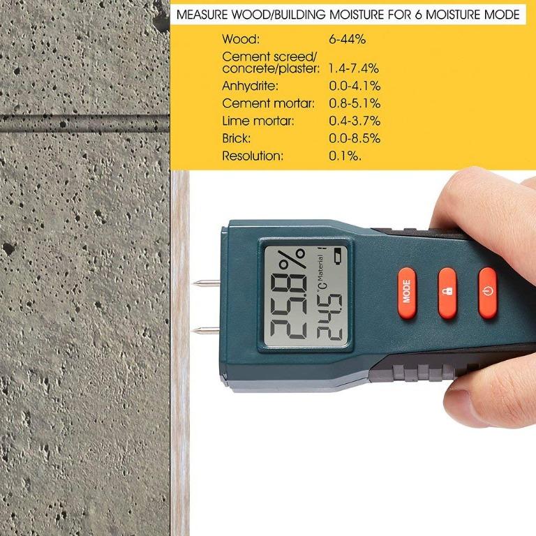 (M1098)Fetanten Moisture Meter with Humidity / Damp Meter Electrical