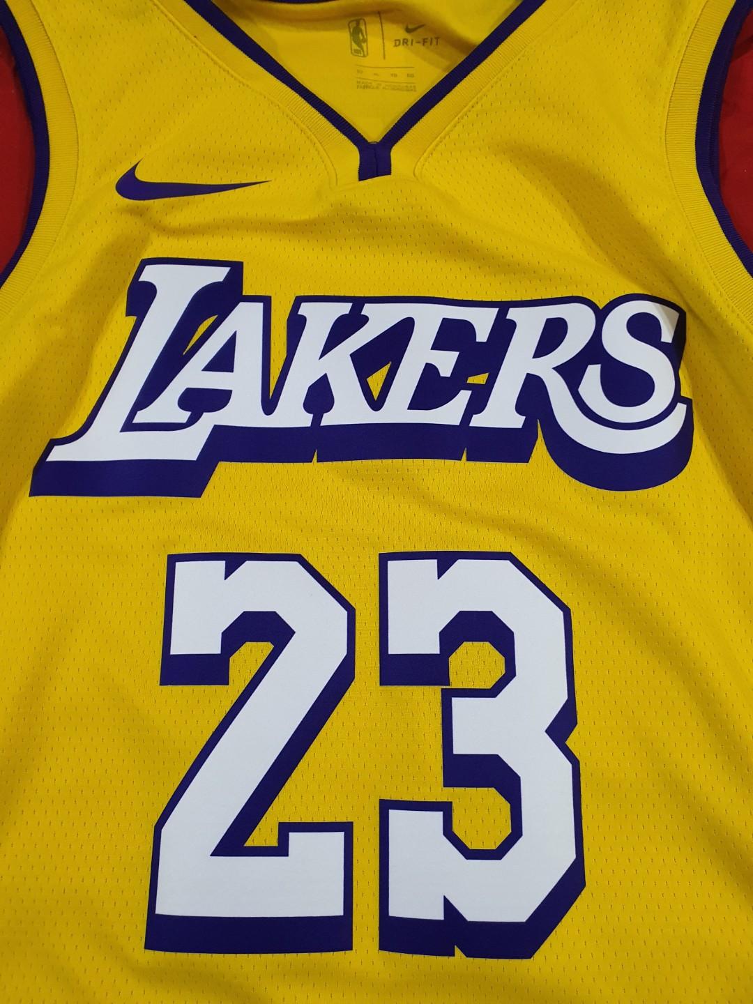 S.G NIKE NBA DRY DN2009-728 LEBRON JAMES LAKERS 黃色湖人隊球衣