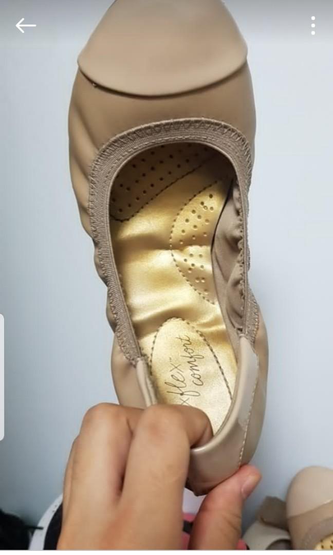payless shoes gold flats