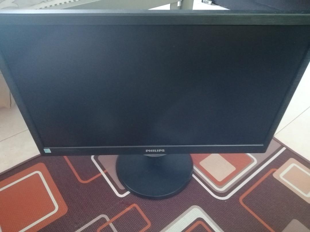 PHILIPS 193V5L 18.5 inch LED Monitor, Computers & Tech, Parts ...