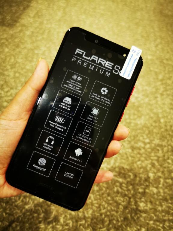 Sale!🔥Cherry Mobile Flare S6 Red (Category: Android Others) located in Pasig City. Submitted by heritedge.mnl (Listing ID 280248545, Image 2). Description: Cherry Mobile Flare S6 Red Price: P3,000 Only used once. Can pass as brand new. Original with box and accessories. 5.2-inch HD IPS display, 2 GB RAM, 16 GB ROM expandable up to 64 GB, 1.3 GHz quad-core processor, a fingerprint scanner and 2600 mAh battery. Equipped with a 13 MP with flash BSI