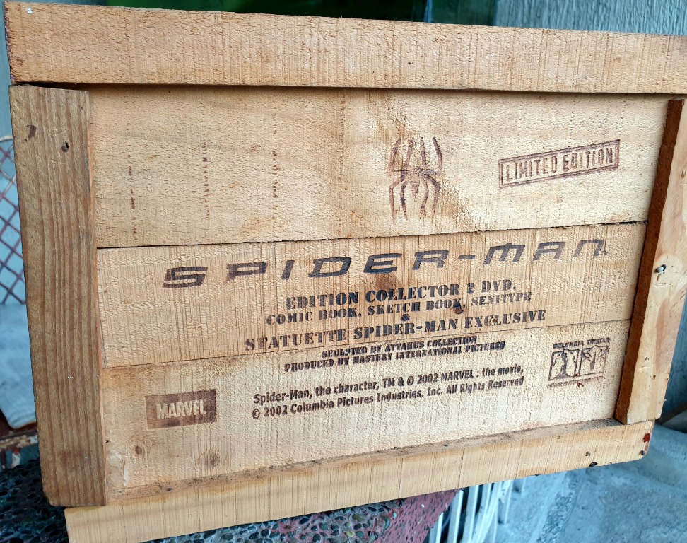SpiderMan 1 (DVD) Wooden Crate Limited Edition Box Set France (4765/