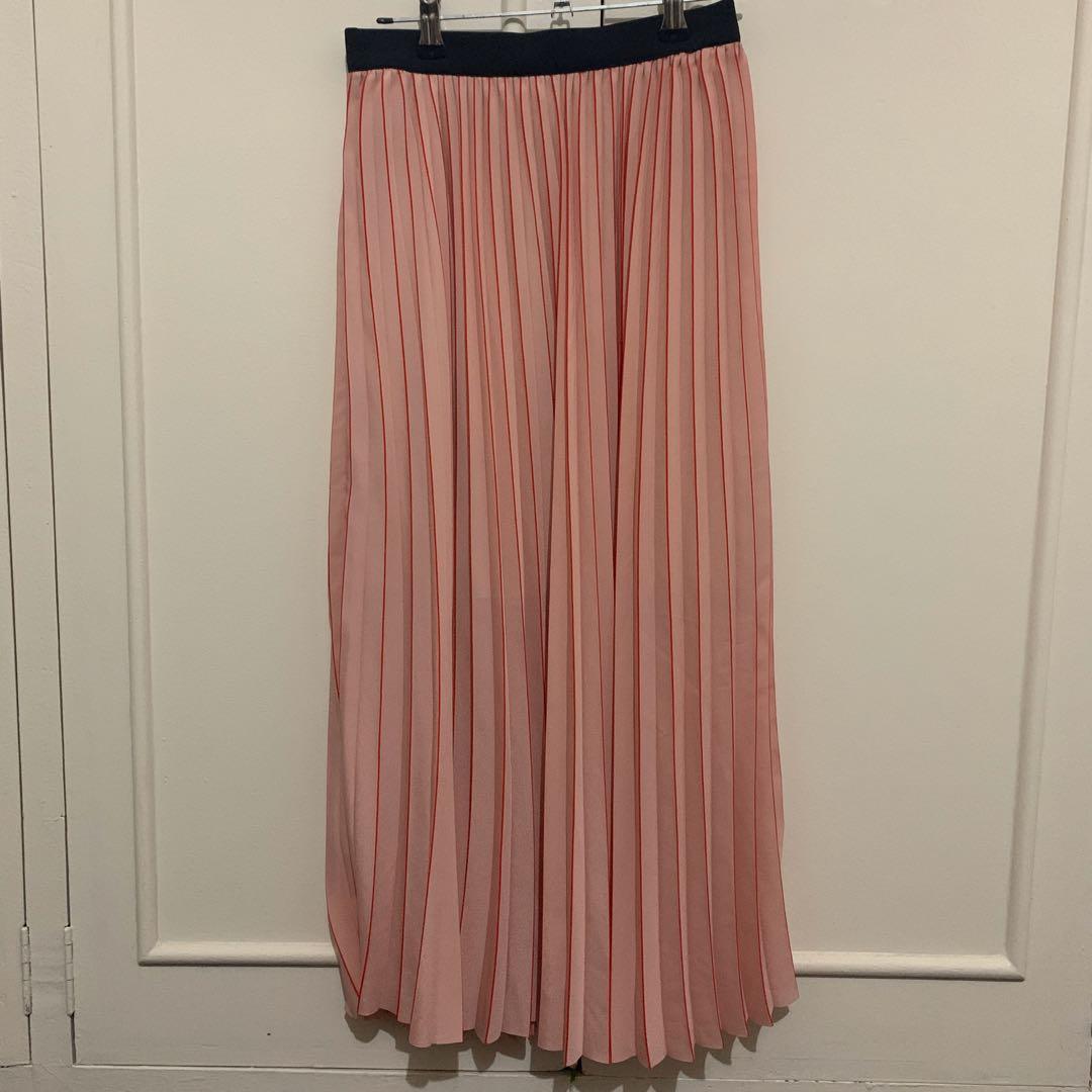 Pink pleated top skirt stradivarius