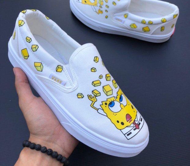 vans slip on spongebob